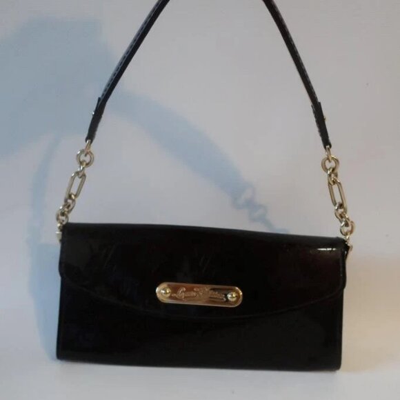 Authentic Louis Vuitton Monogram Vernis Sunset Boulevard Burgundy Patent Leather - Picture 13 of 15